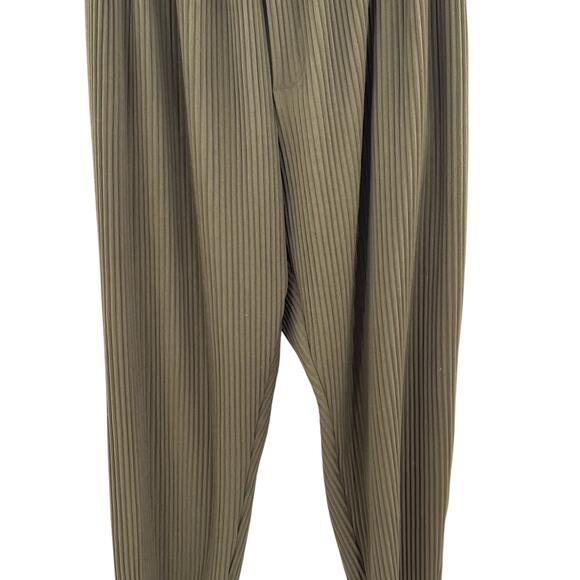 Common Market Landon Pants Pleated Drawstring Drop Crotch Olive Green Size Small - Picture 3 of 11